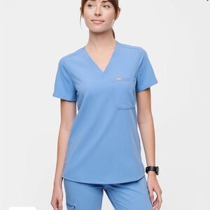 Figs Ceil Blue Scrub Set Size Medium